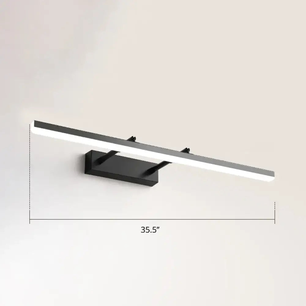 Modern black pivoting bar led wall mount – bedroom vanity light