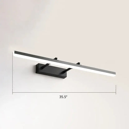 Modern black pivoting bar led wall mount – bedroom vanity light