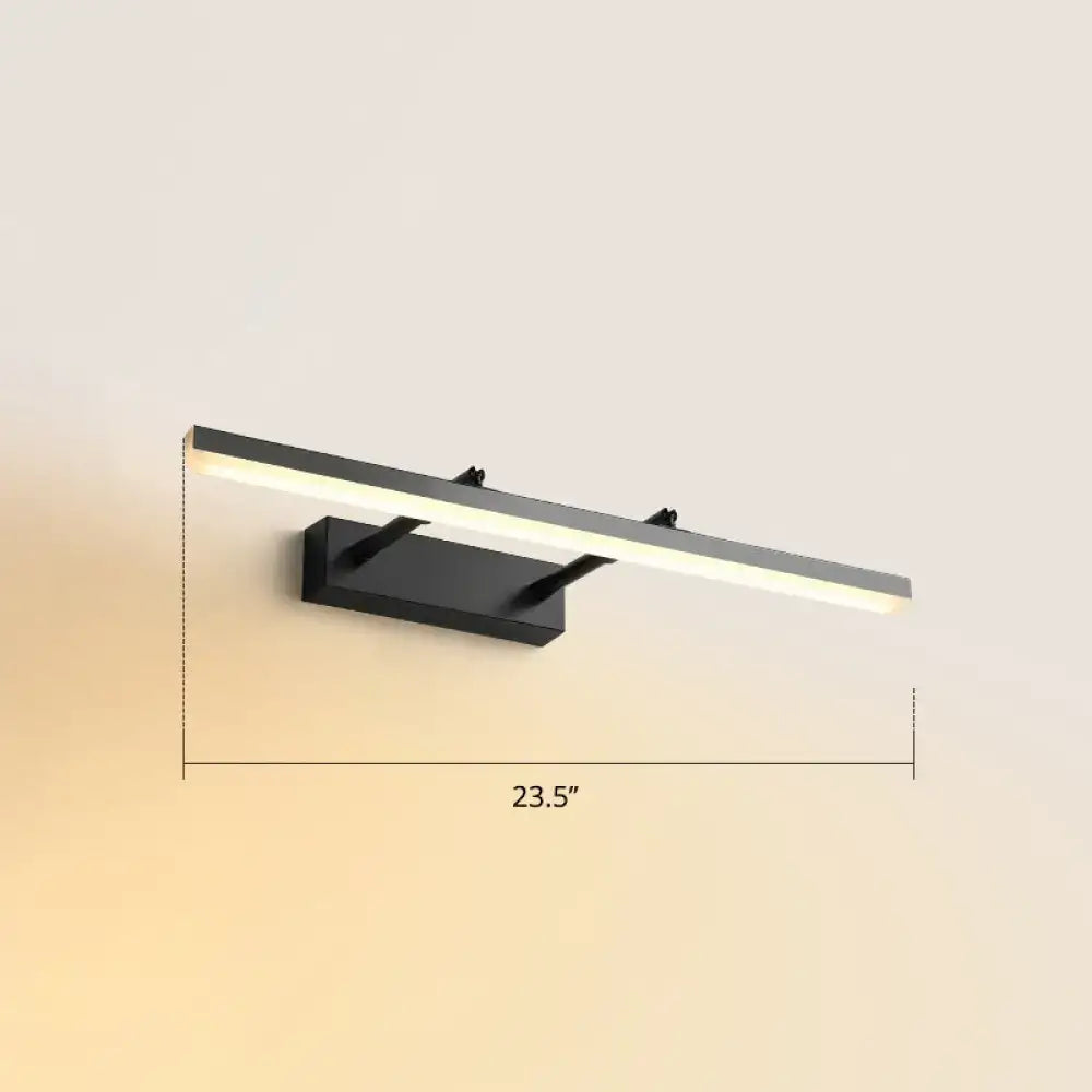 Modern black pivoting bar led wall mount – bedroom vanity light