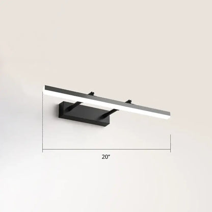 Modern black pivoting bar led wall mount – bedroom vanity light