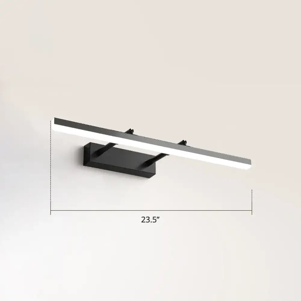 Modern black pivoting bar led wall mount – bedroom vanity light