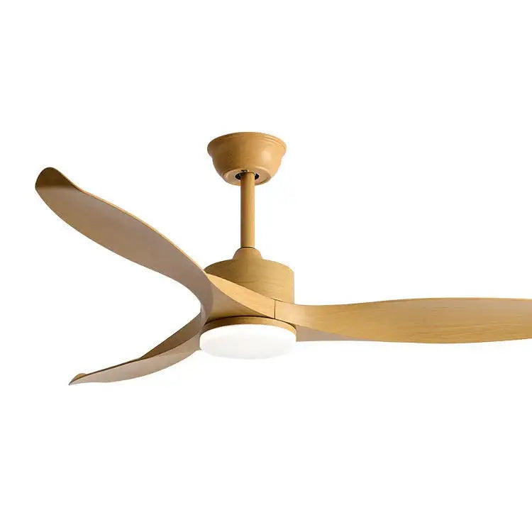 Modern black pure copper ceiling fan with led light and remote control