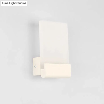 Modern black rectangle led wall sconce bedroom light bulb included