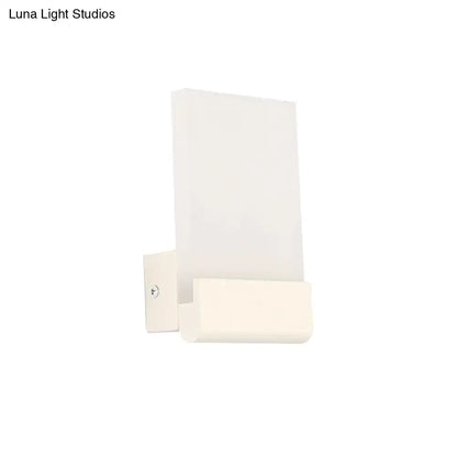 Modern black rectangle led wall sconce bedroom light bulb included