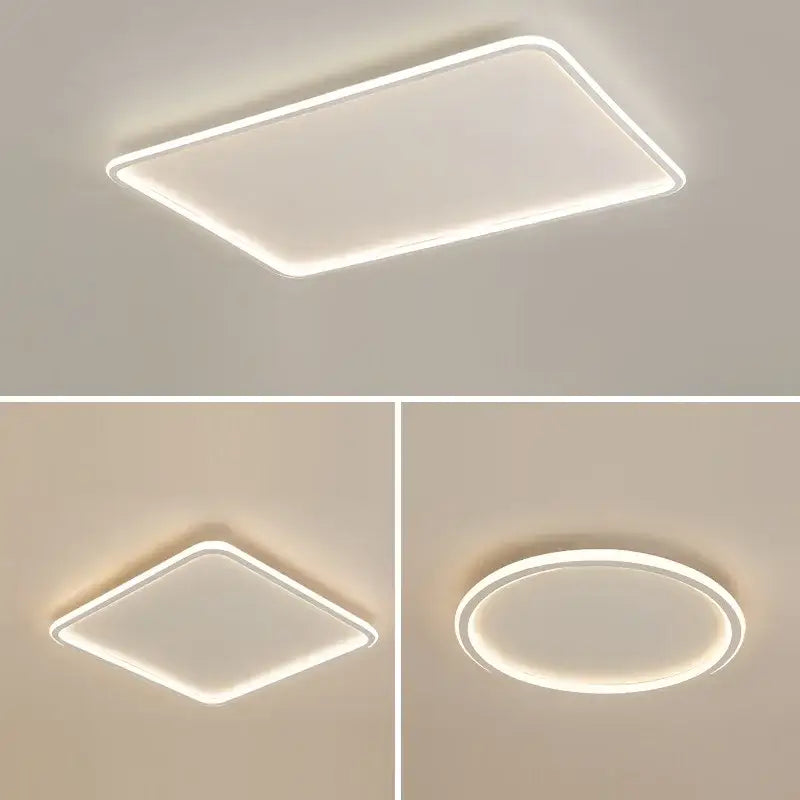 Modern black rectangular led ceiling lamp living room dimmable light