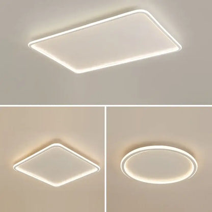 Modern black rectangular led ceiling lamp living room dimmable light