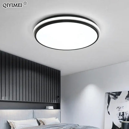 Modern black rectangular led ceiling lamps for living room