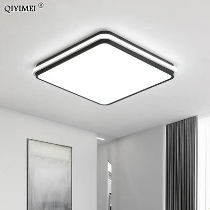 Modern black rectangular led ceiling lamps for living room