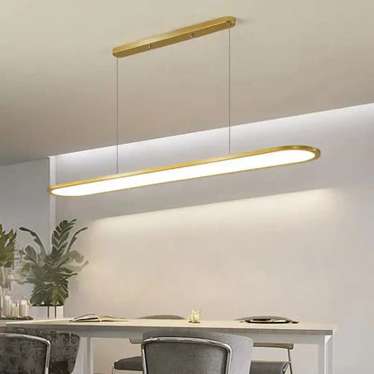 Modern black rectangular led island lamp kitchen pendant light