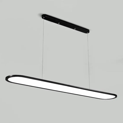 Modern black rectangular led island lamp kitchen pendant light