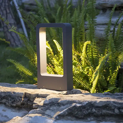 Modern black rectangular led lawn light garden landscape lamp
