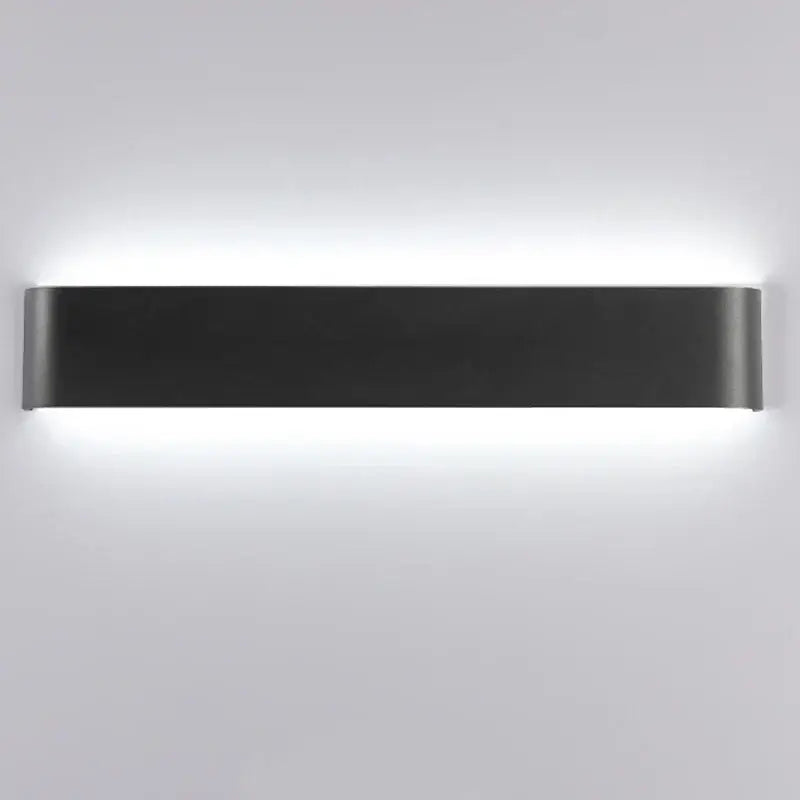 Modern black rectangular led wall lamp for bedroom warm glow