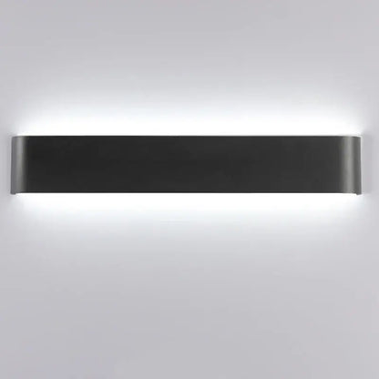 Modern black rectangular led wall lamp for bedroom warm glow
