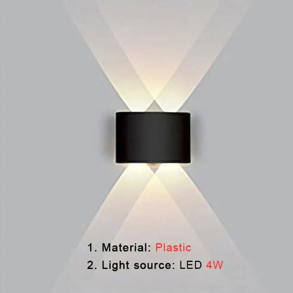 Modern black rectangular led wall lamp living room ambient light