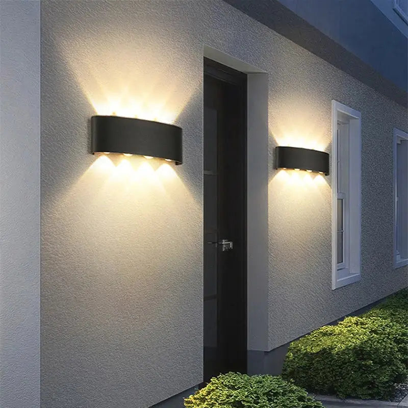 Modern black rectangular led wall lamp living room ambient light