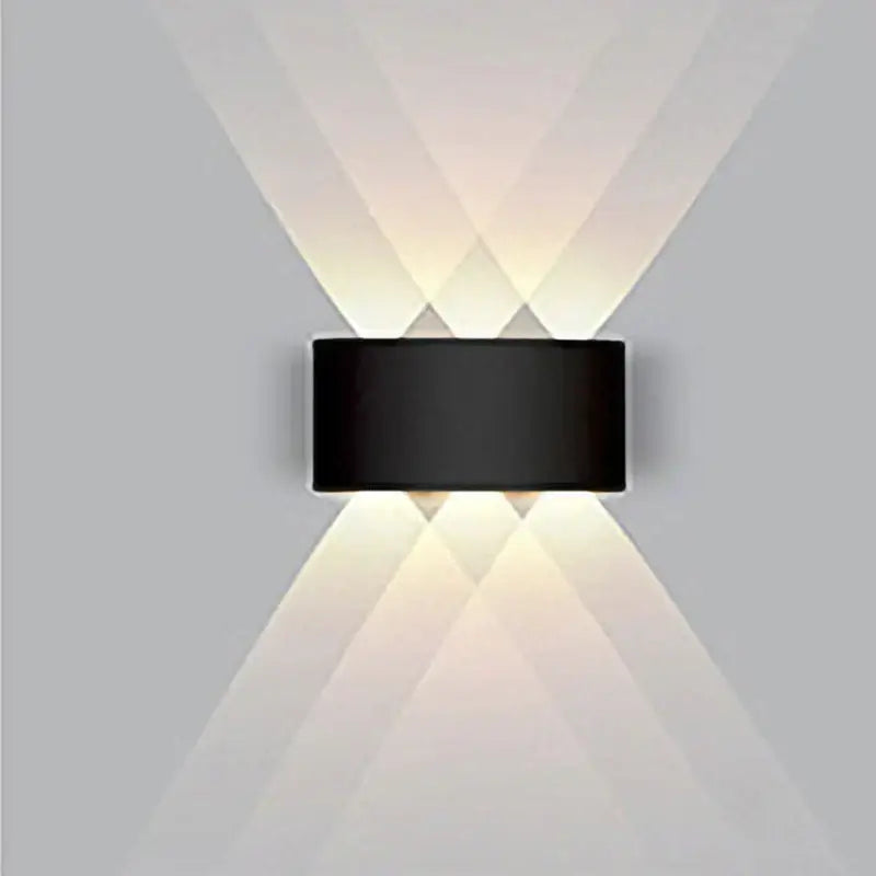 Modern black rectangular led wall lamp living room ambient light