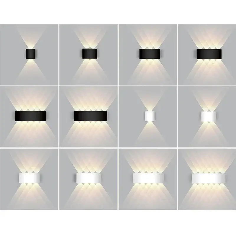 Modern black rectangular led wall lamp living room ambient light