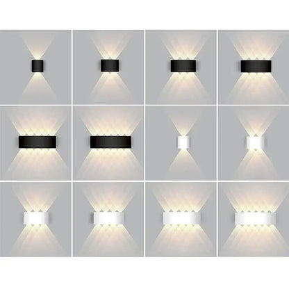 Modern black rectangular led wall lamp living room ambient light