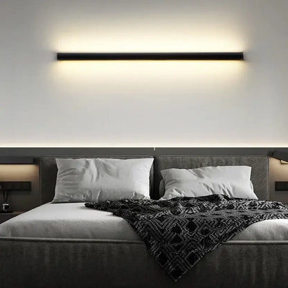 Modern black rectangular led wall lamp living room sconce