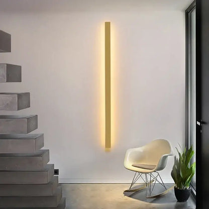 Modern black rectangular led wall lamp living room sconce
