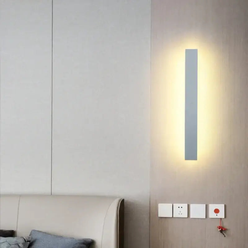 Modern black rectangular led wall light for living room