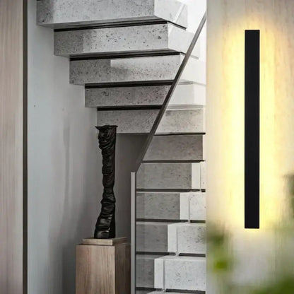 Modern black rectangular led wall light for living room