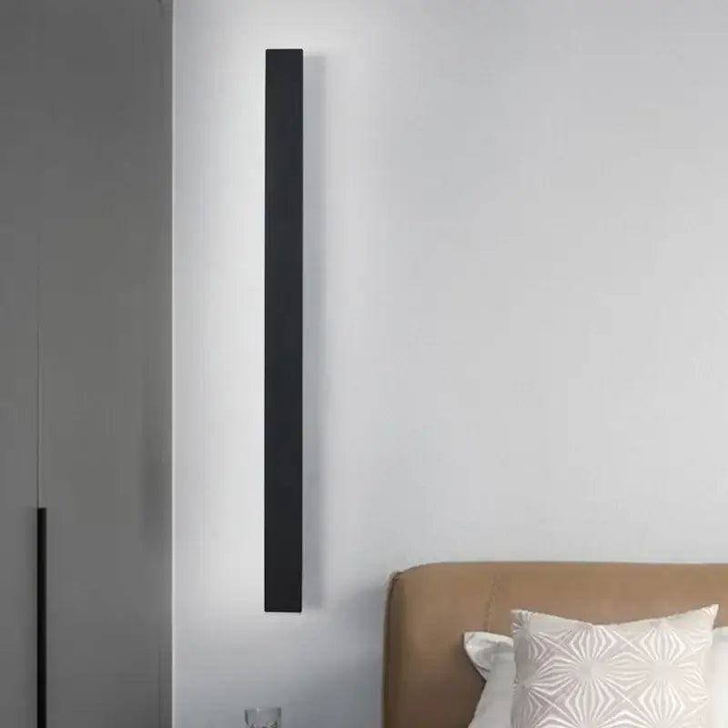 Modern black rectangular led wall light for living room