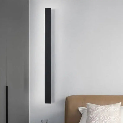 Modern black rectangular led wall light for living room