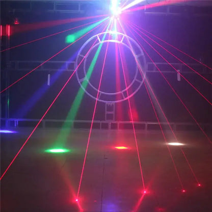 Modern black rgbw laser football light party room moving head