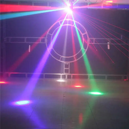 Modern black rgbw laser football light party room moving head