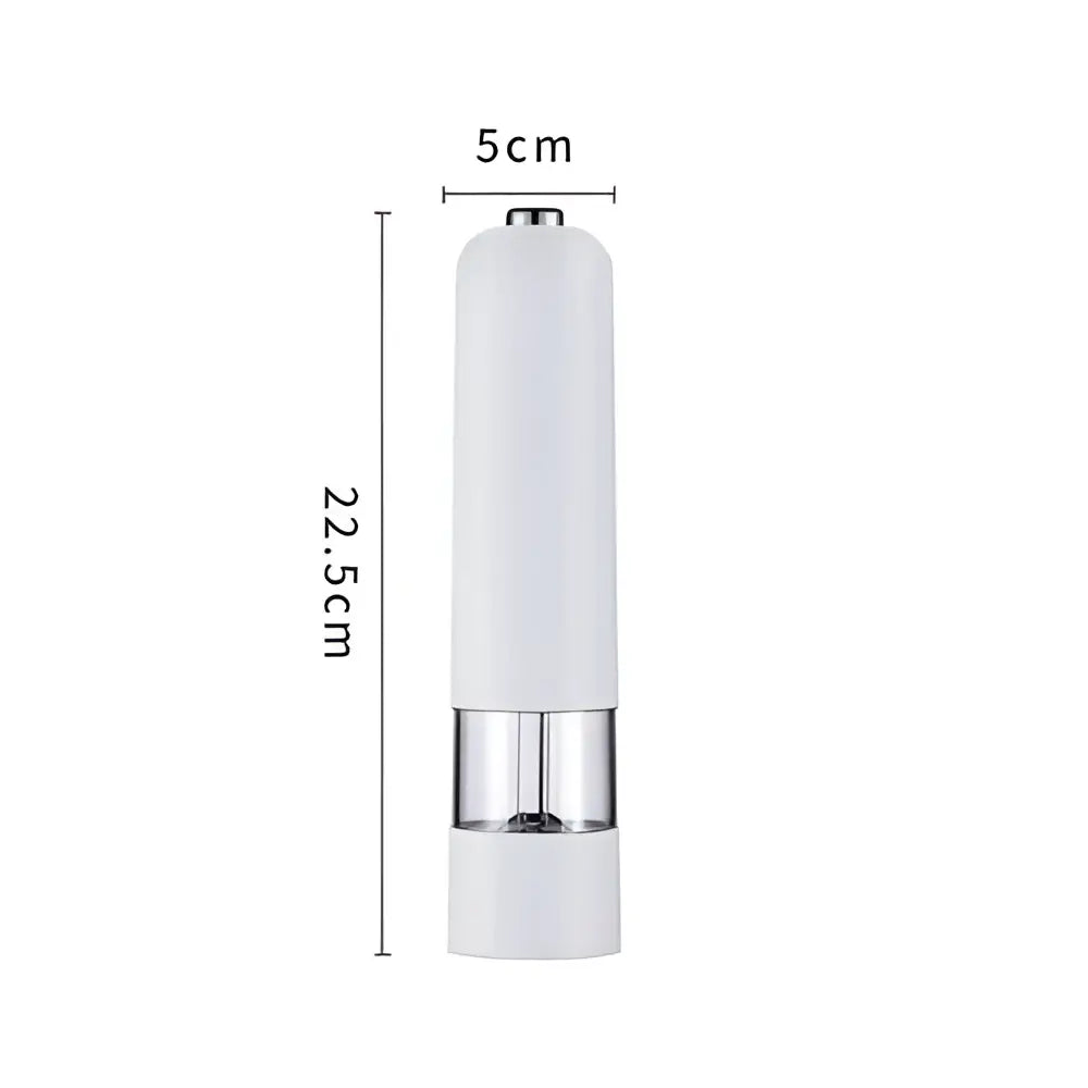Modern black ribbed automatic salt pepper grinder set kitchen mill