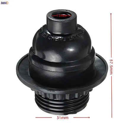 Modern black ribbed e27 socket bulb holder bedroom lamp base