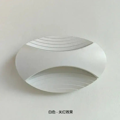 Modern black ribbed led wall lamp for corridor warm amber light