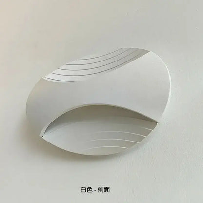 Modern black ribbed led wall lamp for corridor warm amber light