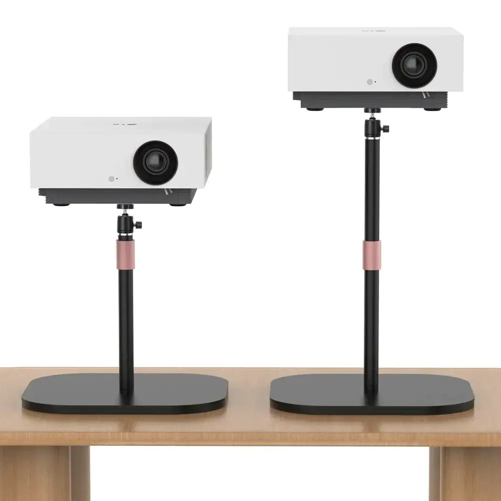 Modern black & rose gold adjustable height monitor stand office accessory