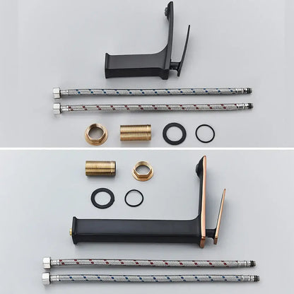 Modern black & rose gold basin faucet bathroom sink mixer tap