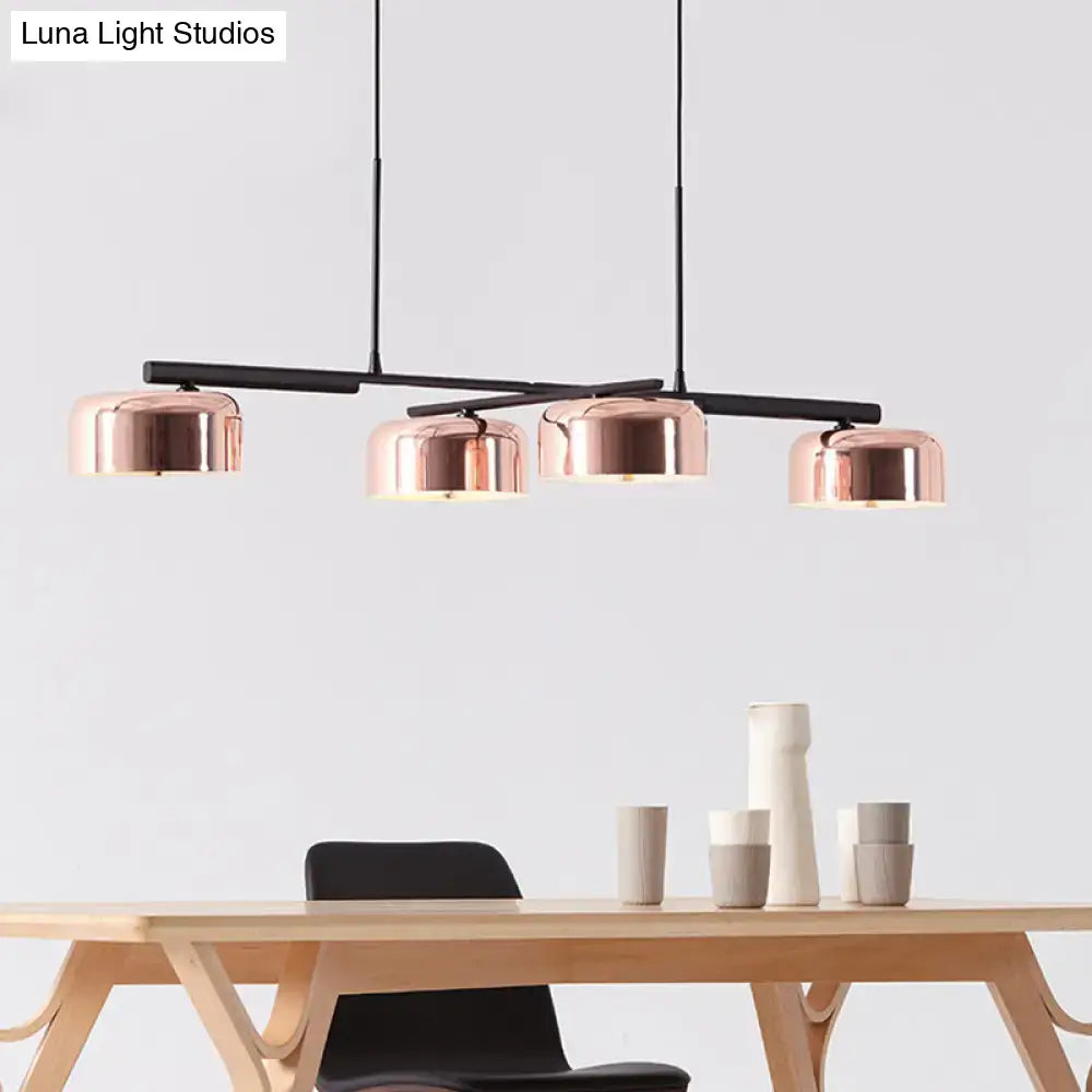 Modern black rose gold diner island lamp dining room pendant light