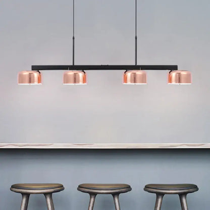 Modern black rose gold diner island lamp dining room pendant light