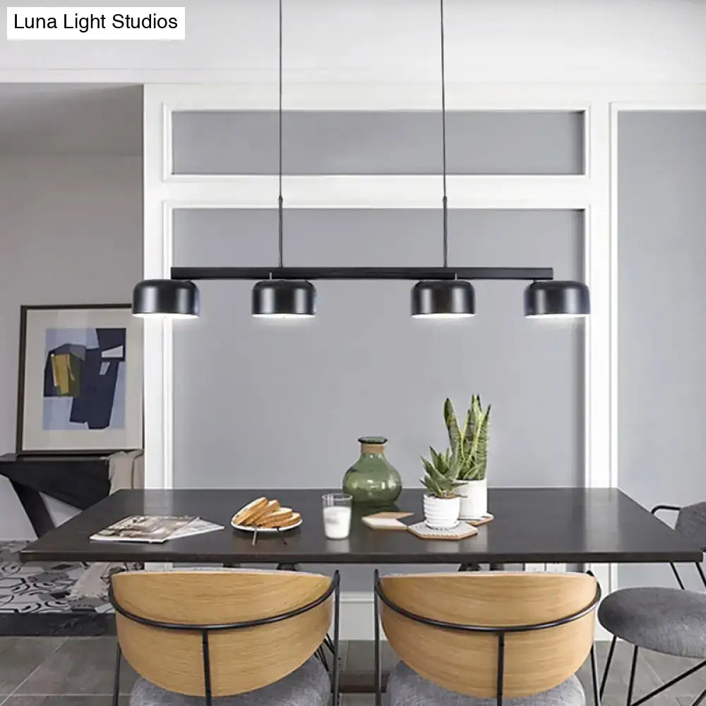 Modern black rose gold diner island lamp dining room pendant light
