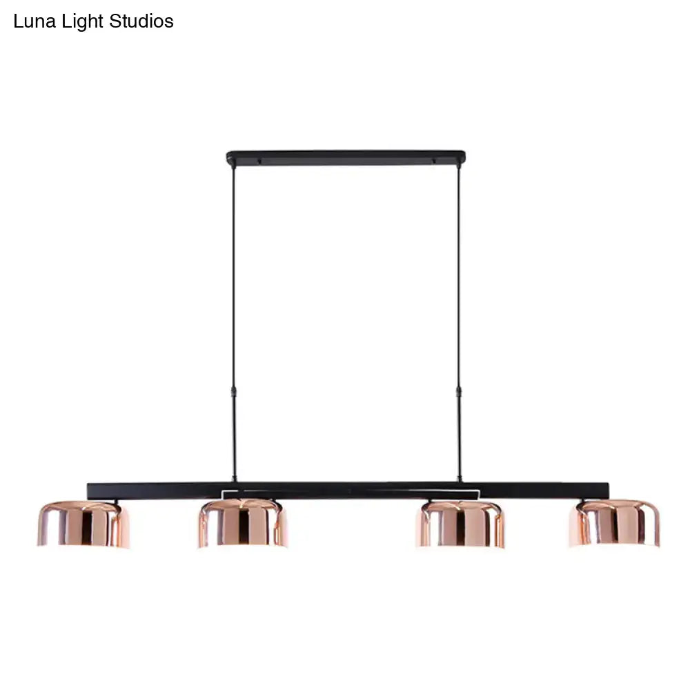 Modern black rose gold diner island lamp dining room pendant light