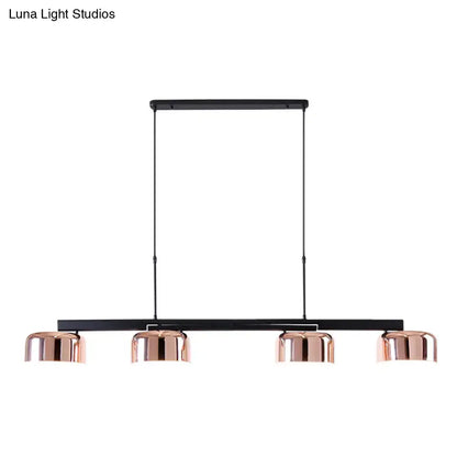 Modern black rose gold diner island lamp dining room pendant light
