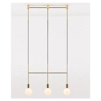 Modern black & rose gold minimalist pendant light dining room