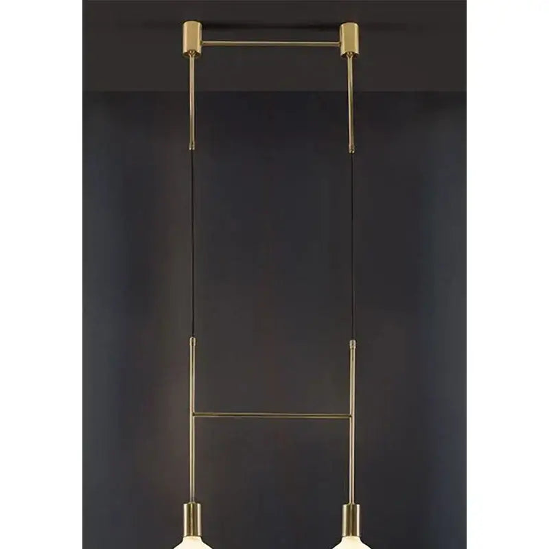 Modern black & rose gold minimalist pendant light dining room