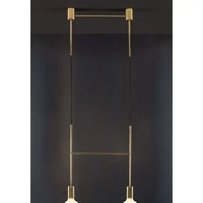 Modern black & rose gold minimalist pendant light dining room