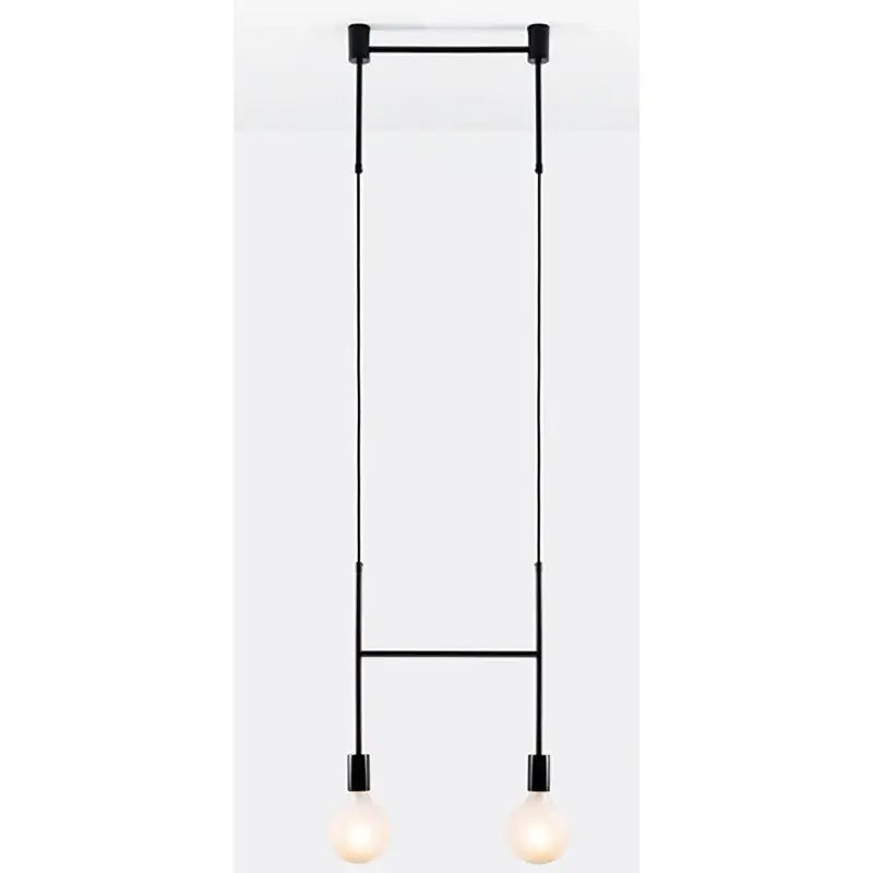 Modern black & rose gold minimalist pendant light dining room