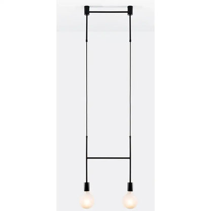 Modern black & rose gold minimalist pendant light dining room