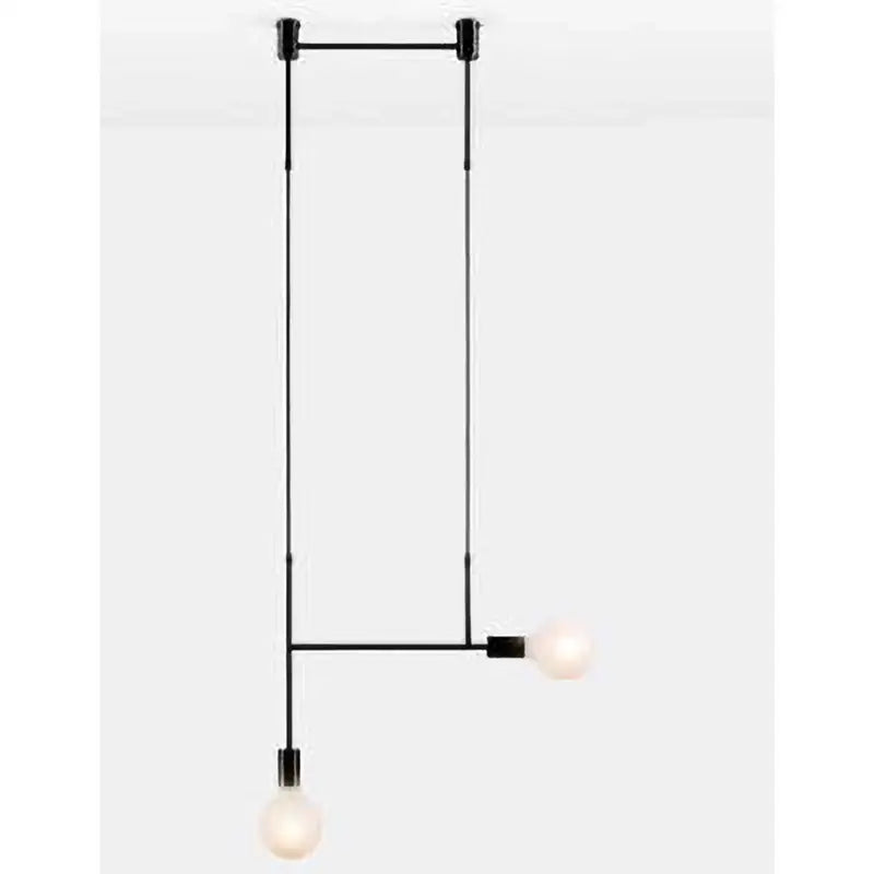 Modern black & rose gold minimalist pendant light dining room