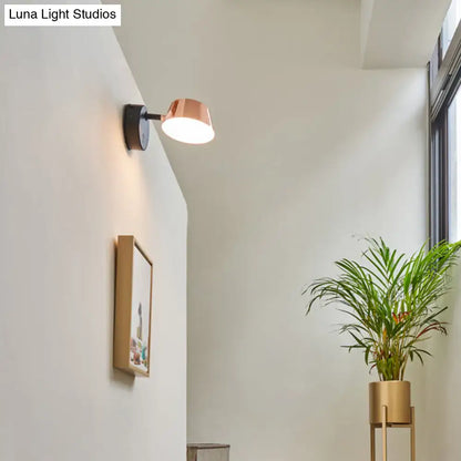 Modern black & rose gold sconce light – living room direct wired