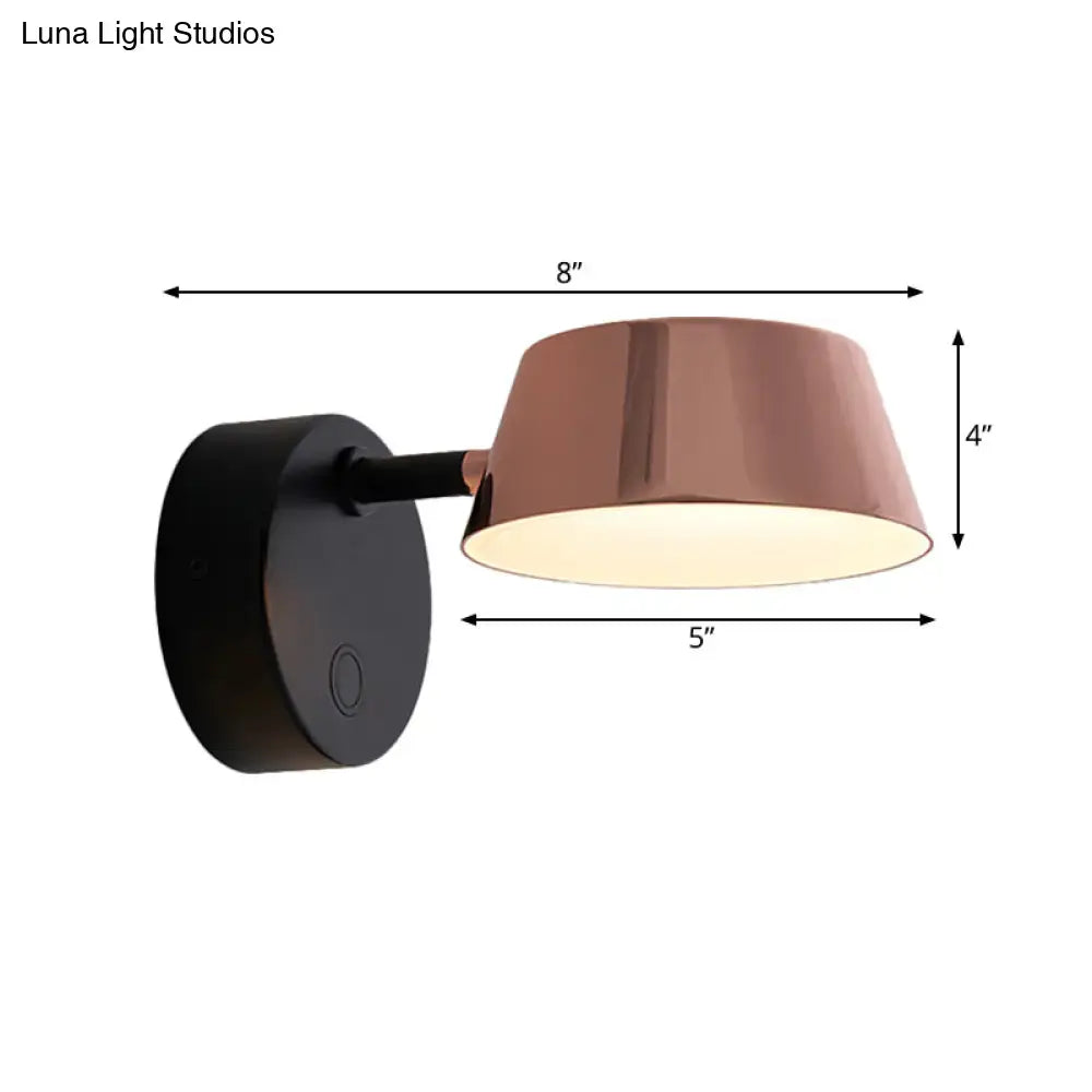Modern black & rose gold sconce light – living room direct wired