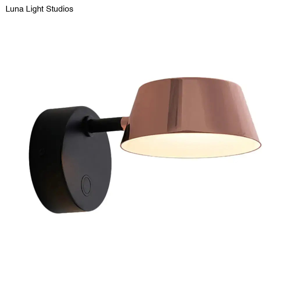 Modern black & rose gold sconce light – living room direct wired